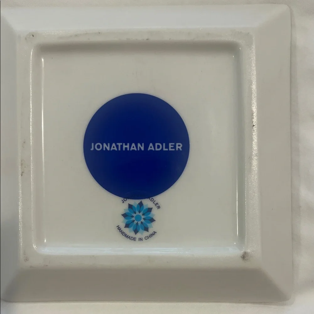 Jonathan Adler Blue and Gold Geometric Tray